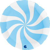 Balão Foil Swirl Azul 92cm