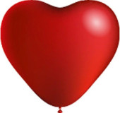 Balão Latex Coração Vermelho 45cm