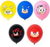 Balão Latex Sortido Sonic The Hedgehog 12´´