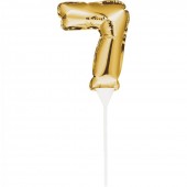 Balão nº 7 Dourado Topper Bolo