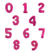 Balão Rosa Fucsia Número 34"/86cm