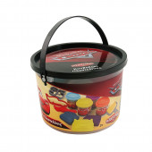 Balde Cars 4 Potes Plasticina com Ferramentas