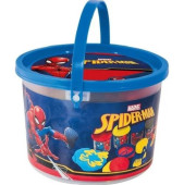 Balde Spiderman 4 Potes Plasticina com Ferramentas