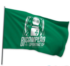 Bandeira Sporting Bicampeão 90x150cms