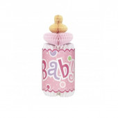 Biberon rosa decorativo baby shower 12