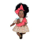 Boneca Africana Nines D Onil Maria Alika Curly Hair 45cm