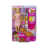 Boneca Barbie Cadelinha com caezinhos recém nascidos