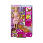 Boneca Barbie Cadelinha com Filhotes