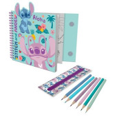 Caderno e Estojo  Pintura A5 Stitch Disney