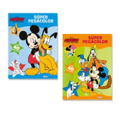 Caderno pintar e autocolantes Mickey Disney