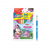 Caixa 10 Marcadores Duplos Minnie Colorino