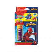 Caixa 12 Lápis 24 Cores Spiderman Colorino