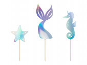 Cake Toppers Sereia Iridescentes