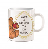 Caneca com Dedicatória Melhor Tia do Mundo