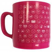 Caneca mosaico rosa Emoji