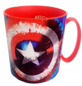 Caneca Plástico Microondas Capitão América 360ml