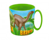 Caneca Plástico Microondas Dinossauro T-Rex 350ml