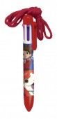 Caneta 6 cores c/cordão de Yo-Kai Watch