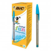 Caneta Bic Cristal Fun turquesa 20 unid