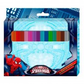Canetas feltro 18 cores Ultimate Spiderman Marvel