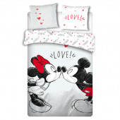 Capa Edredon Casal Love Minnie e Mickey 240x220cm Disney