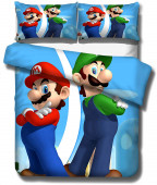Capa Edredon Casal Super Mario e Luigi