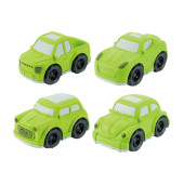 Carro Eco Bio Plástico Roda Livre Verde 15cm Sortido