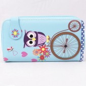 Carteira grande azul turquesa - Mocho ciclista