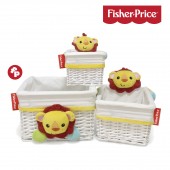 Cesto de vime Fisher Price - Conjunto Leãozinho