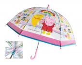 Chapéu Chuva Porquinha Peppa Manual Transparente 45cm