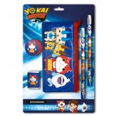 Conj papelaria 5 peças Yo Kai Watch