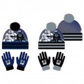 Conjunto 2 peças inverno, gorro + luvas Star Wars