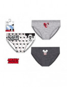 Conjunto 3 Cuecas Slips Menino Mickey Grey