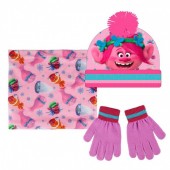 Conjunto 3 peças Inverno Trolls - sortido