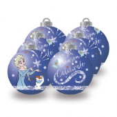 Conjunto 6 Bolas Natal Azuis Frozen