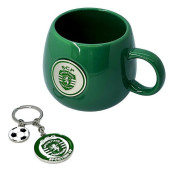 Conjunto Caneca Com Badge + Porta Chaves Sporting