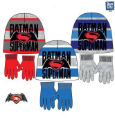 Conjunto Gorro e Luvas Batman Superman Sortido