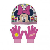 Conjunto Gorro e Luvas Minnie Disney