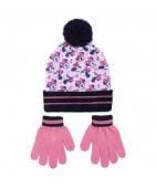 Conjunto Gorro e Luvas Minnie Pink