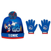 Conjunto Gorro e Luvas Sonic Let´s Go