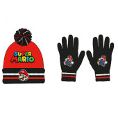 Conjunto Gorro e Luvas Super Mario