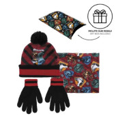 Conjunto Gorro, Gola e Luvas Harry Potter Hogwarts