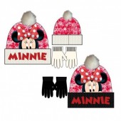 Conjunto gorro pompom + luvas Minnie - Sortido