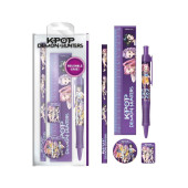 Conjunto Papelaria 5 Peças Kpop Demon Hunters