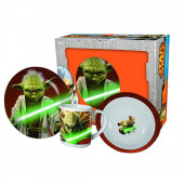 Conjunto Refeição Cerâmica 3 peças Yoda Star Wars