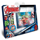 Conjunto Relógio Digital + Carteira Avengers