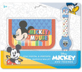 Conjunto Relógio Digital + Carteira Mickey Disney