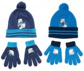 Conjunto Smurfs gorro e luvas