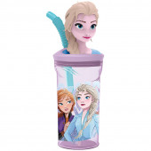 Copo 3D com palhinha Elsa Frozen 2 Disney