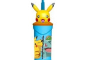 Copo 3D com palhinha Pokémon Pikachu